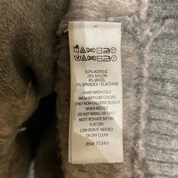 Christian Siriano Wool Blend Oversized Sweater with Pink Detail Size Large - Picture 5 of 10